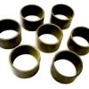 Plastic reusable two part mold for secure, precise, and durable sample preparation in metallographic mounting.