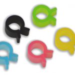 Durable metal mounting clips for secure and precise sample preparation in laboratory applications.