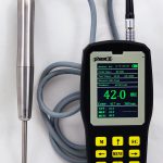 Phase II Ultrasonic Hardness Tester with 1–10 kg manual probe for accurate, non-destructive testing of metals and hard materials.