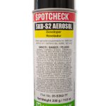 Magnaflux Spotcheck Developer SKD-S2, fast-drying white coating for clear and high-contrast penetrant inspection on metals and alloys.