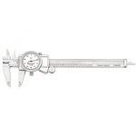 Starrett 0-6″ Dial Caliper with fine adjustment and anti-backlash control