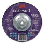 Cubitron Cut & Grinding Wheel, 7″ diameter × 5/32″ thick, T27 depressed center with 5/8‑11 arbor, mounted on an angle grinder cutting stainless steel.