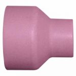 Alumina nozzle TIG cup used in welding applications for directing gas flow and protecting the tungsten electrode.
