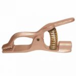 300A 3/0 Ground Clamp with contoured handle, large contact area, and secure cable holding for reliable and safe welding connections.